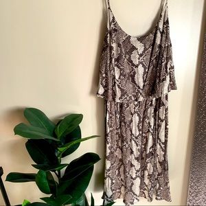 Snake Print Layer Dress